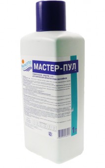 Мастер-Пул 1,0л бут, безхлорное жидкое ср-во 4 в 1 обеззараж. и чистки воды Мастер-Пул 1,0л бут, безхлорное жидкое ср-во 4 в 1 обеззараж. и чистки воды